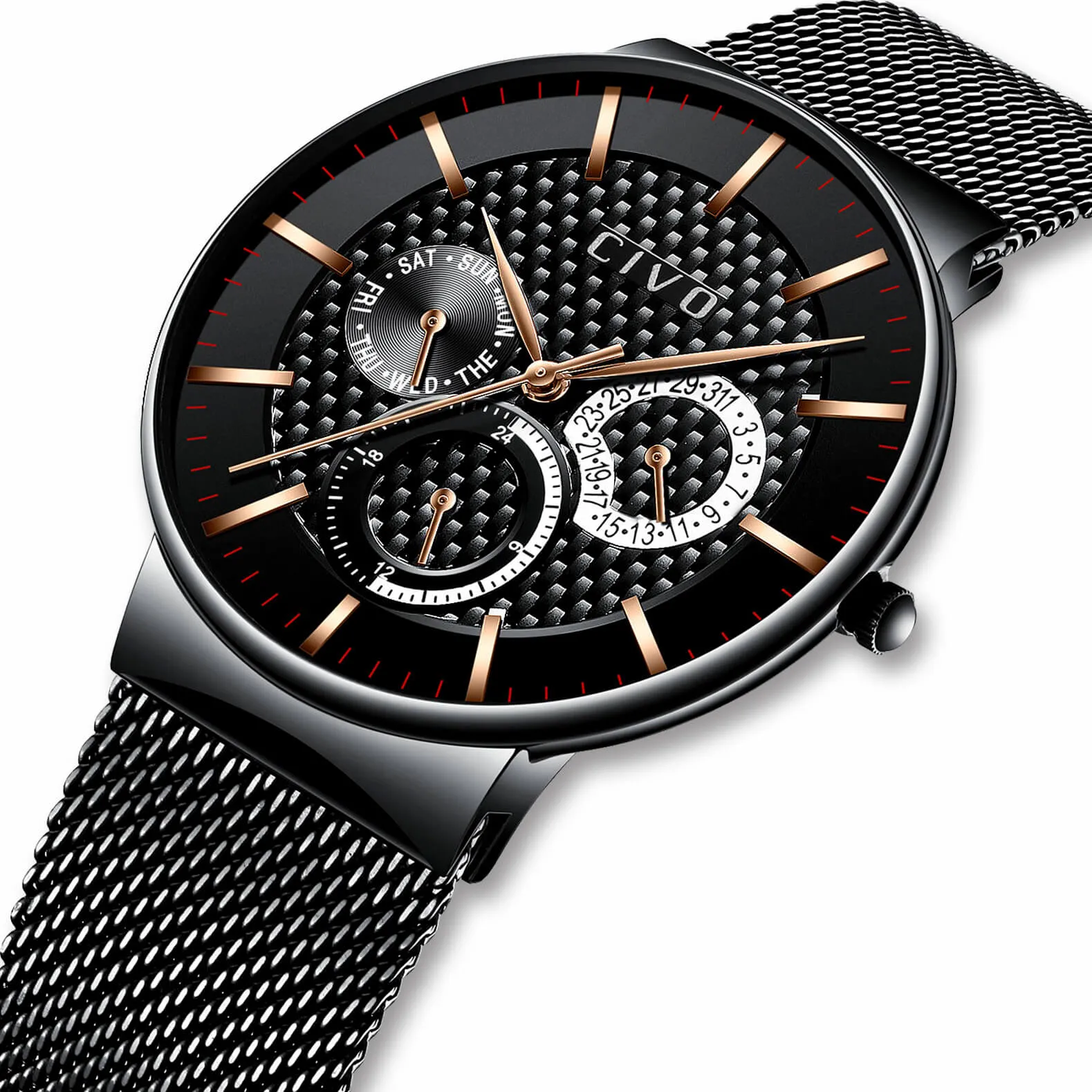 0047C | Quartz Men Watch | Mesh Band