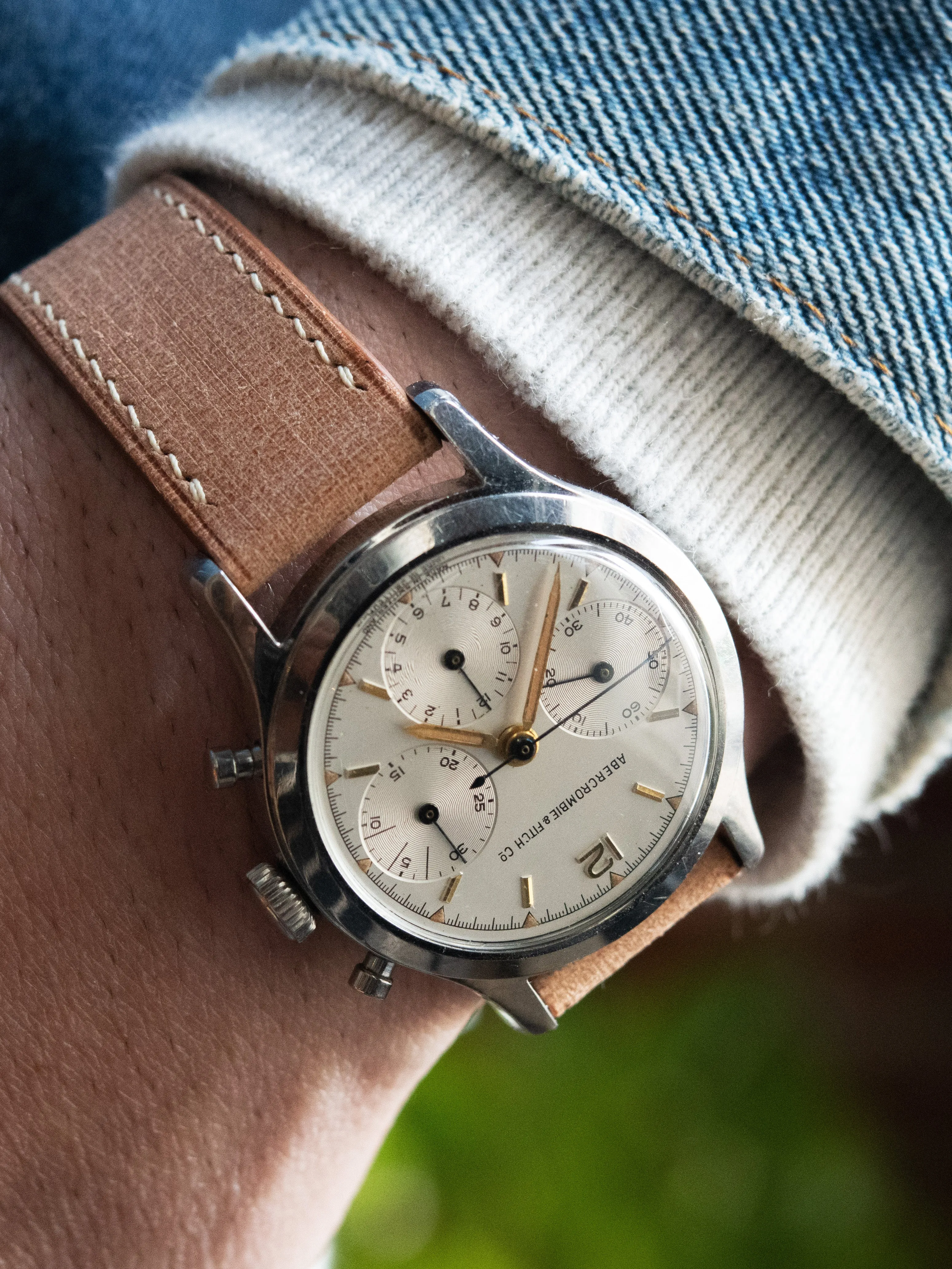 1950s Abercrombie & Fitch Co. Chronograph (Ref. 2444) "Valjoux 72"