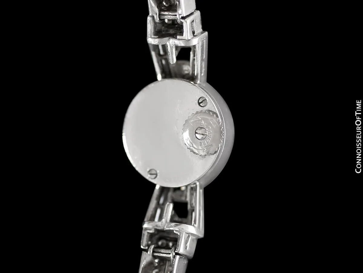 1952 Jaeger-LeCoultre Vintage Ladies Backwind Cocktail Watch - Platinum & Diamonds