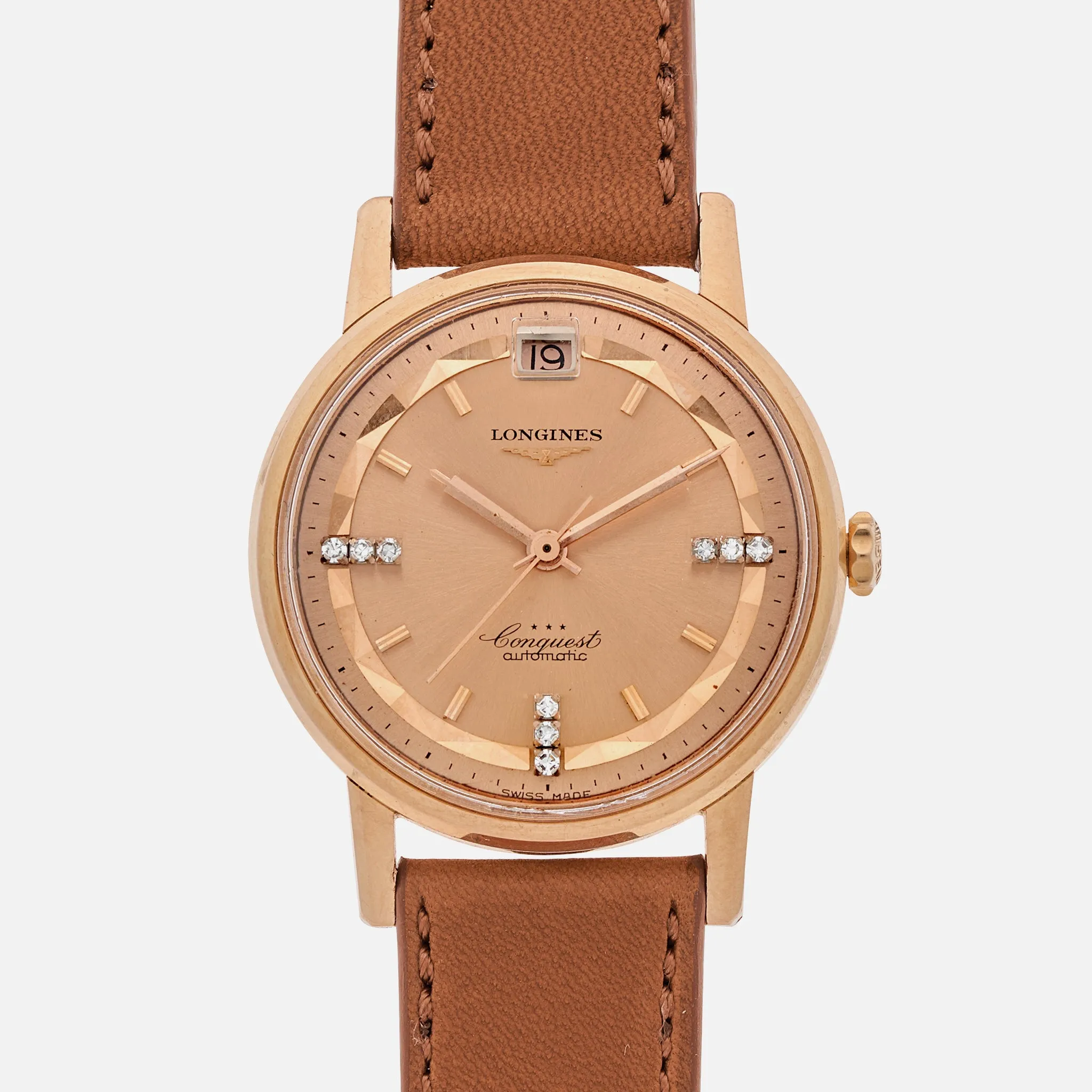 1960s Longines Conquest Automatic Ref. 9025-4 In 18k Rose Gold