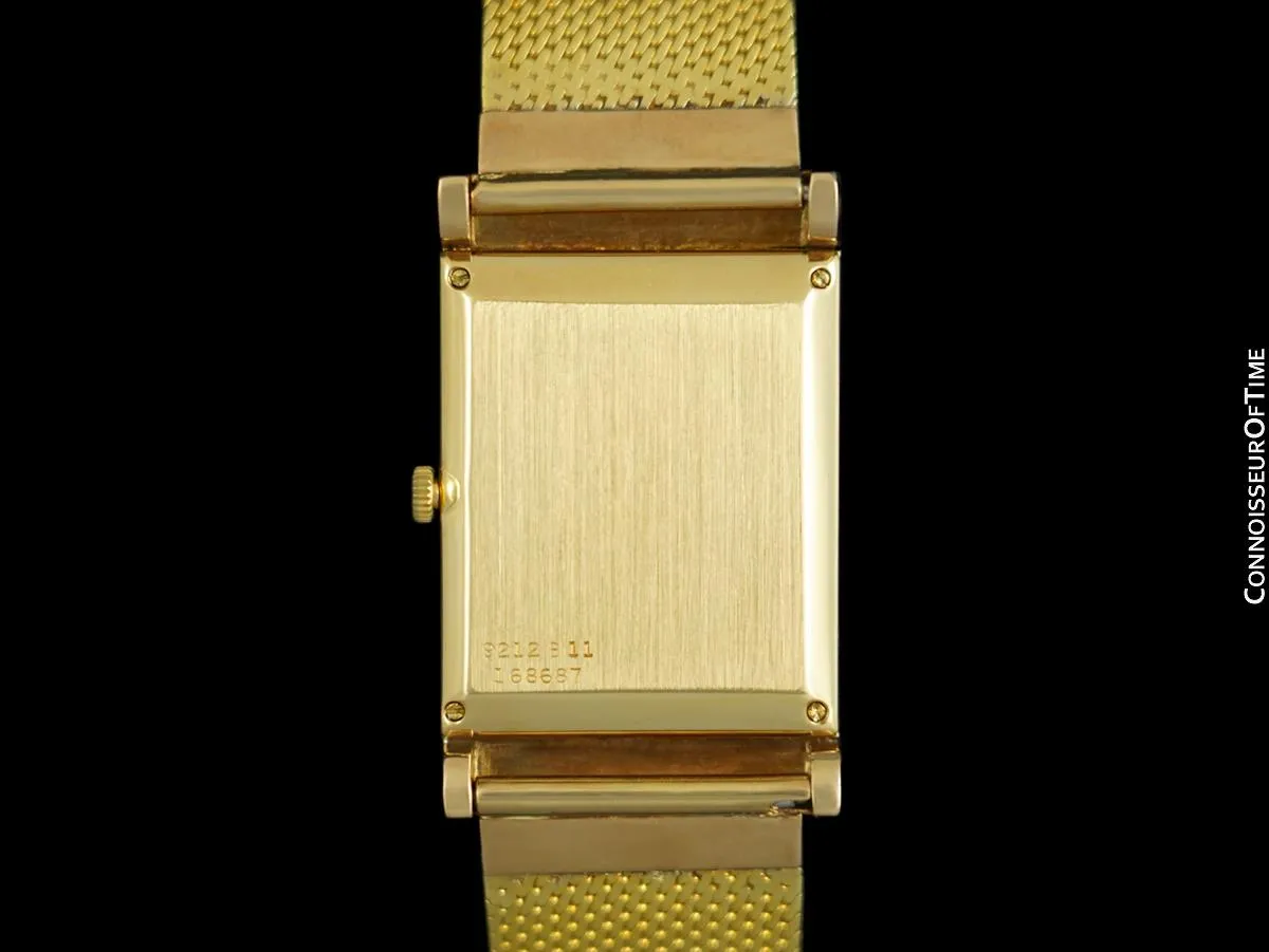 1960's Piaget Vintage Mens Large Watch with Tiger Eye Dial and Award Winning 9P Movement - 18K Gold & Diamonds