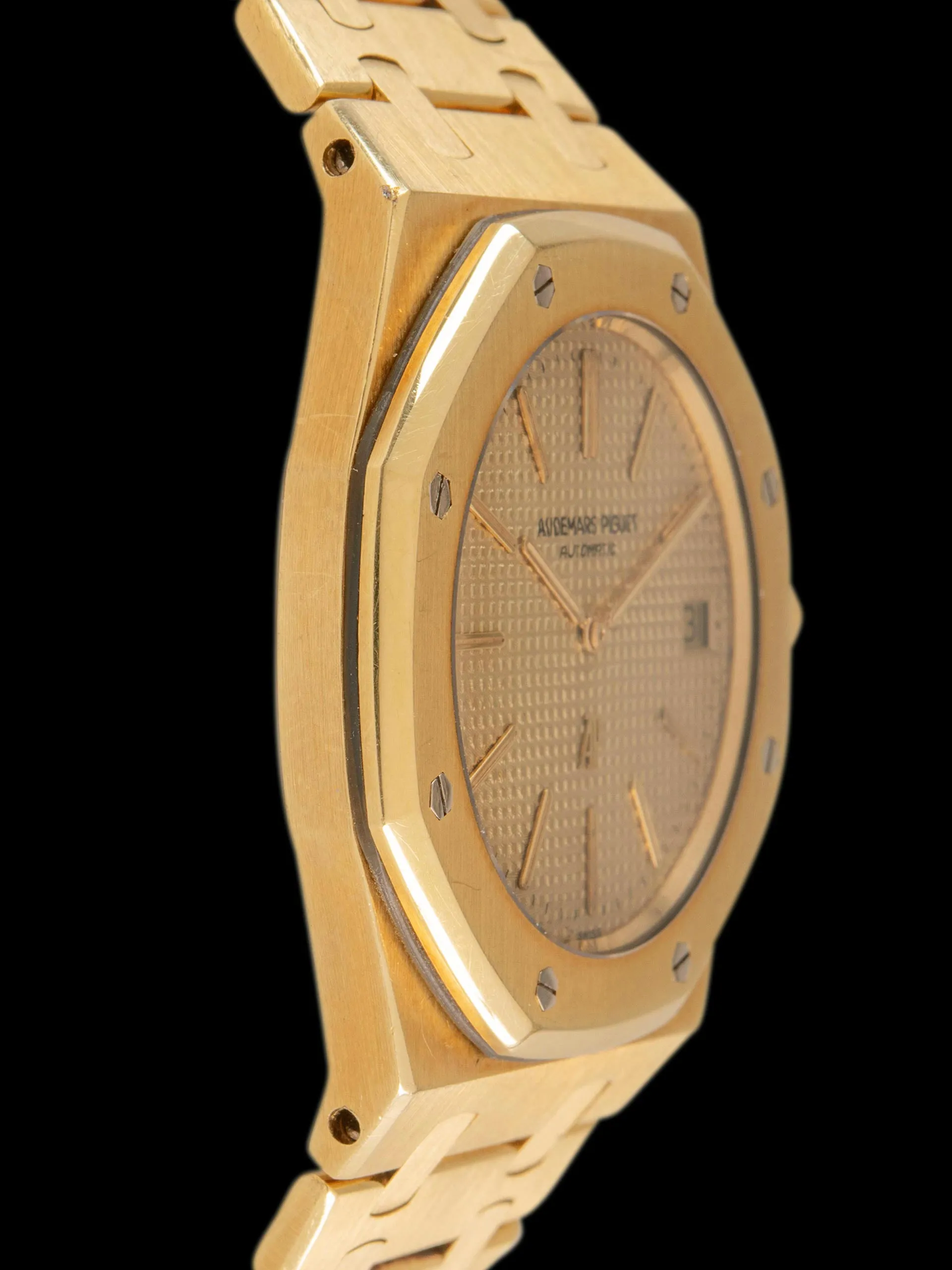 1970s Audemars Piguet Royal Oak 18K YG (Ref. 5402BA) Champagne  "Logo-Down" Dial W/ Extract From The Archives