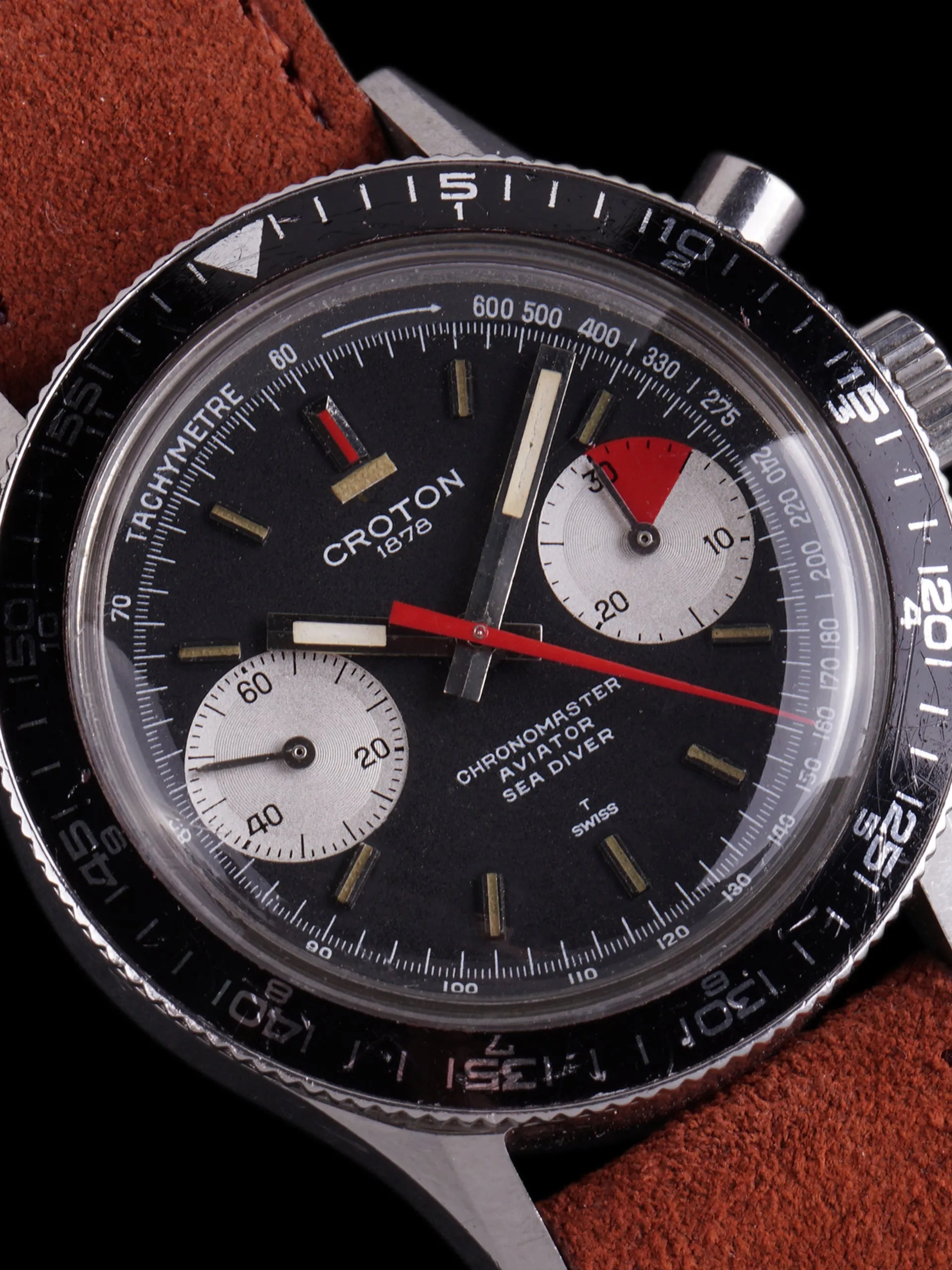 1970s Croton Aviator Sea Diver Chronograph (Ref. 9870)