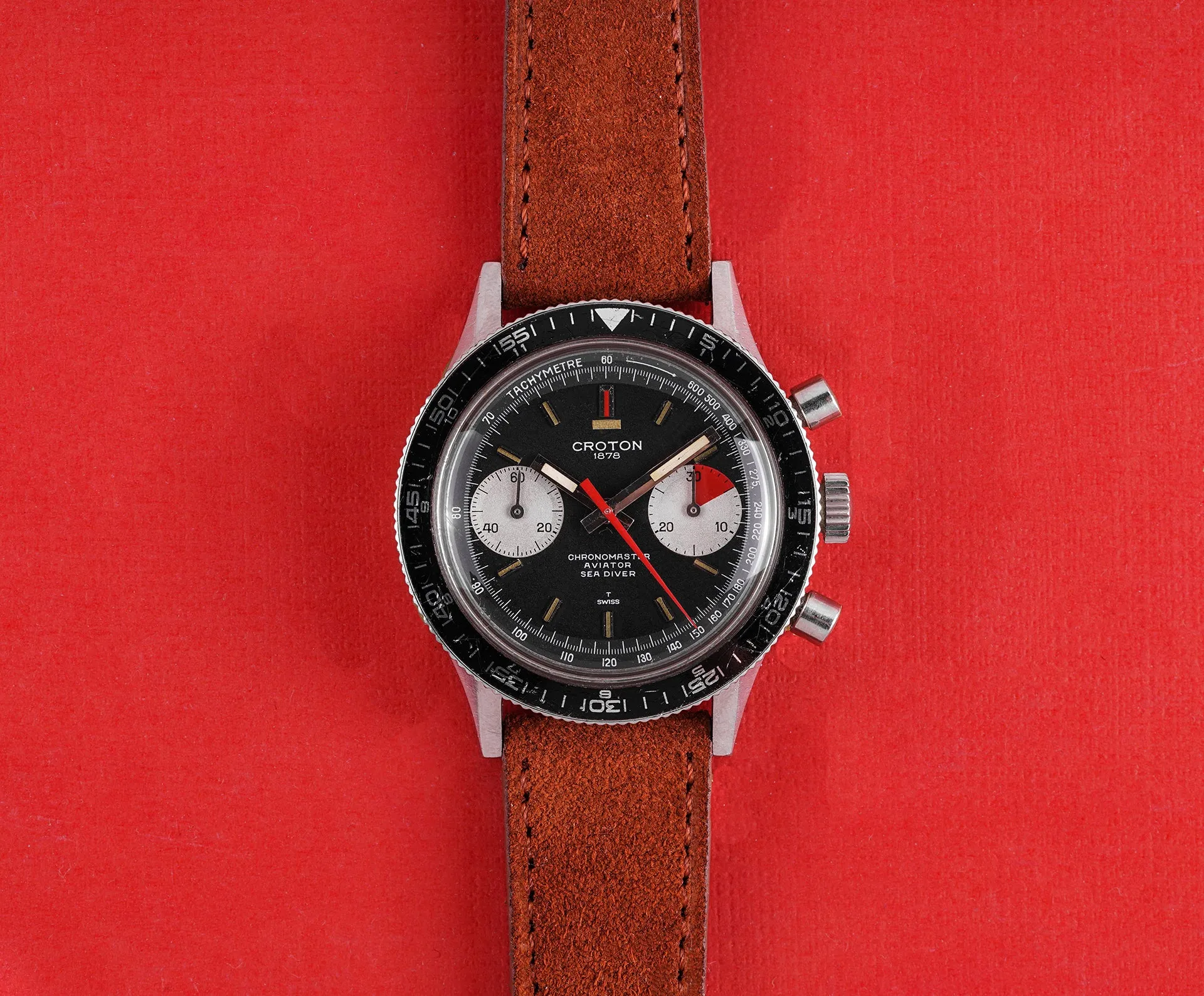 1970s Croton Aviator Sea Diver Chronograph (Ref. 9870)