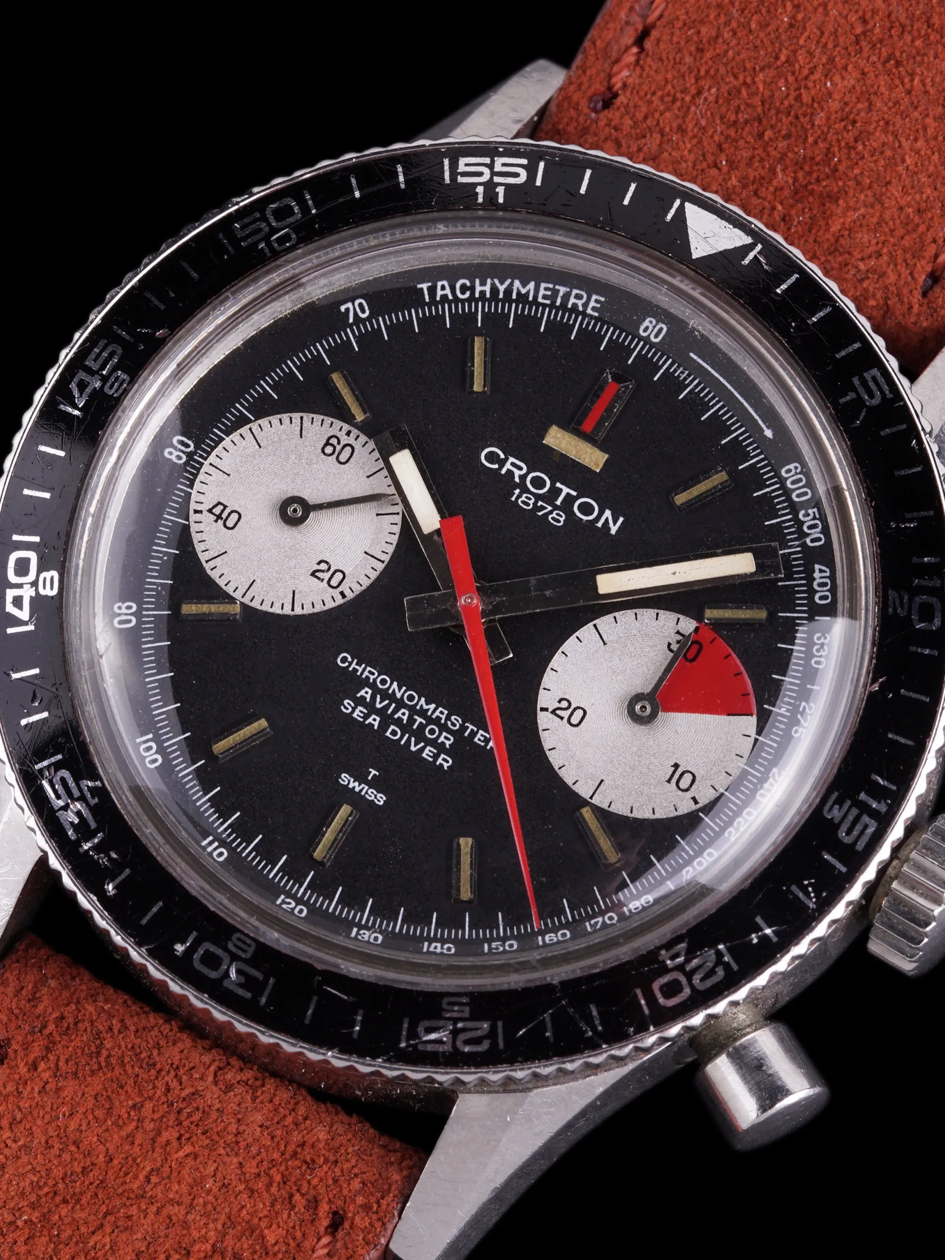 1970s Croton Aviator Sea Diver Chronograph (Ref. 9870)