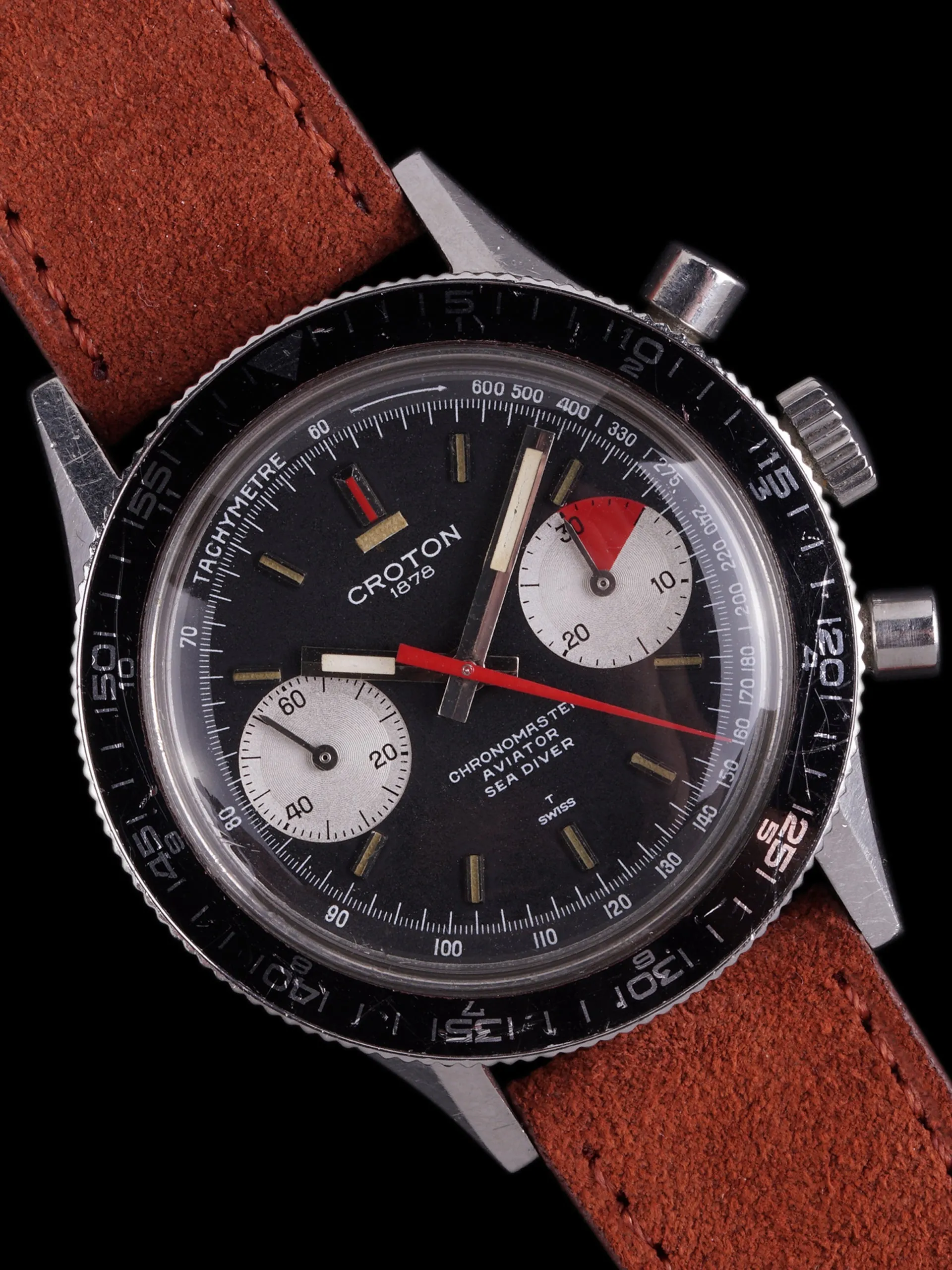 1970s Croton Aviator Sea Diver Chronograph (Ref. 9870)