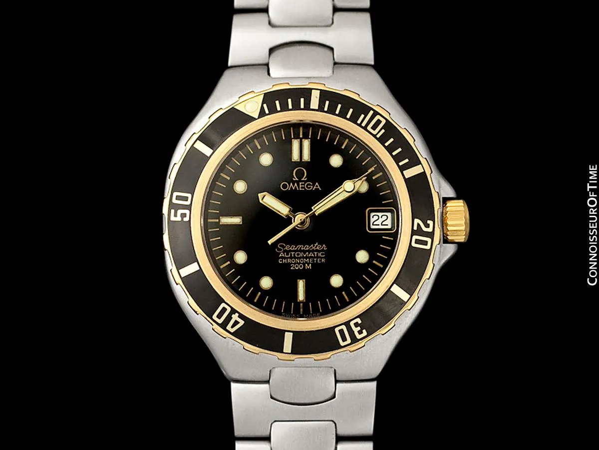 1986 Omega Seamaster 200M Pre-Bond Automatic Chronometer Dive Watch - Stainless Steel & 18K Gold