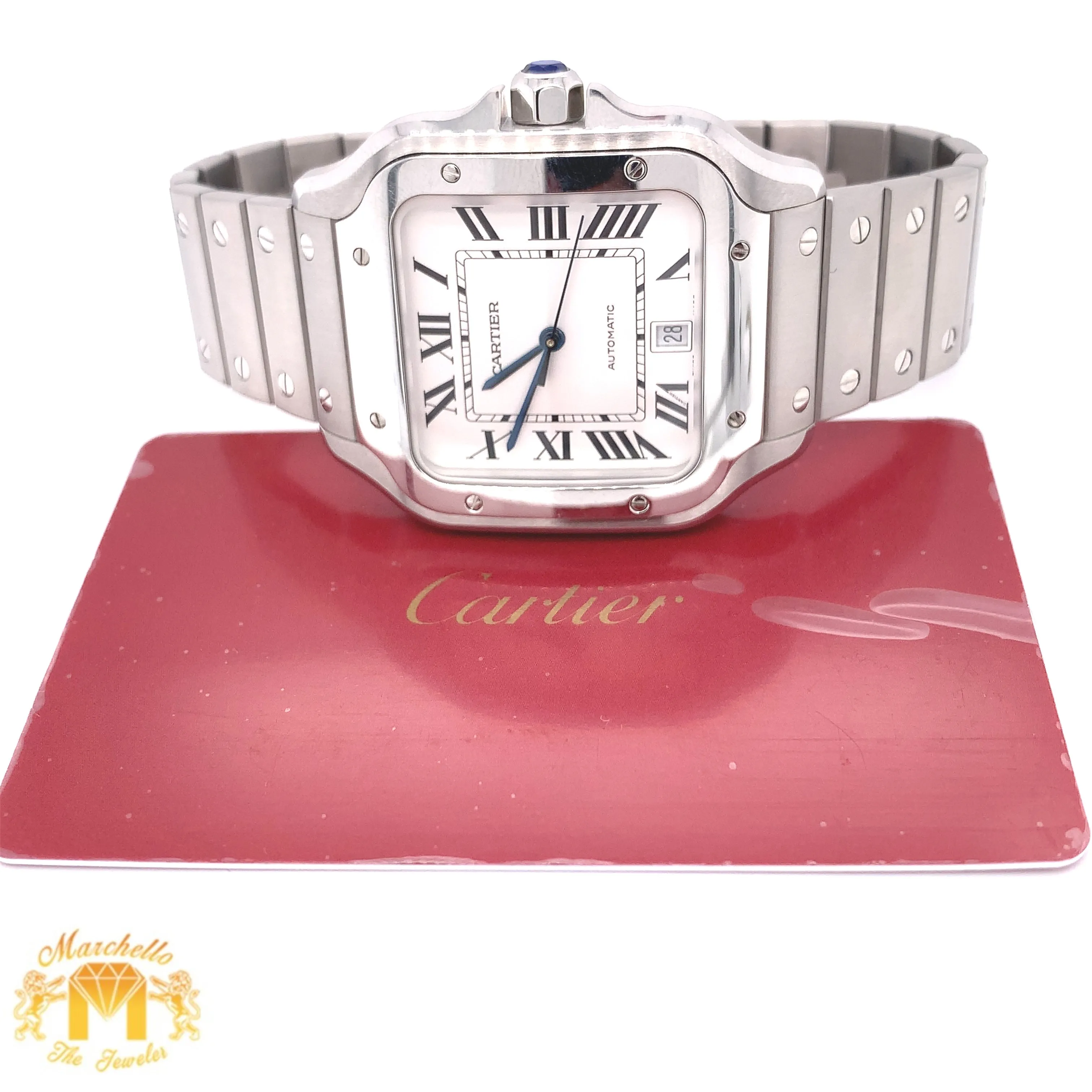 40mm Santos de Cartier Stainless Steel Watch (large model, papers)