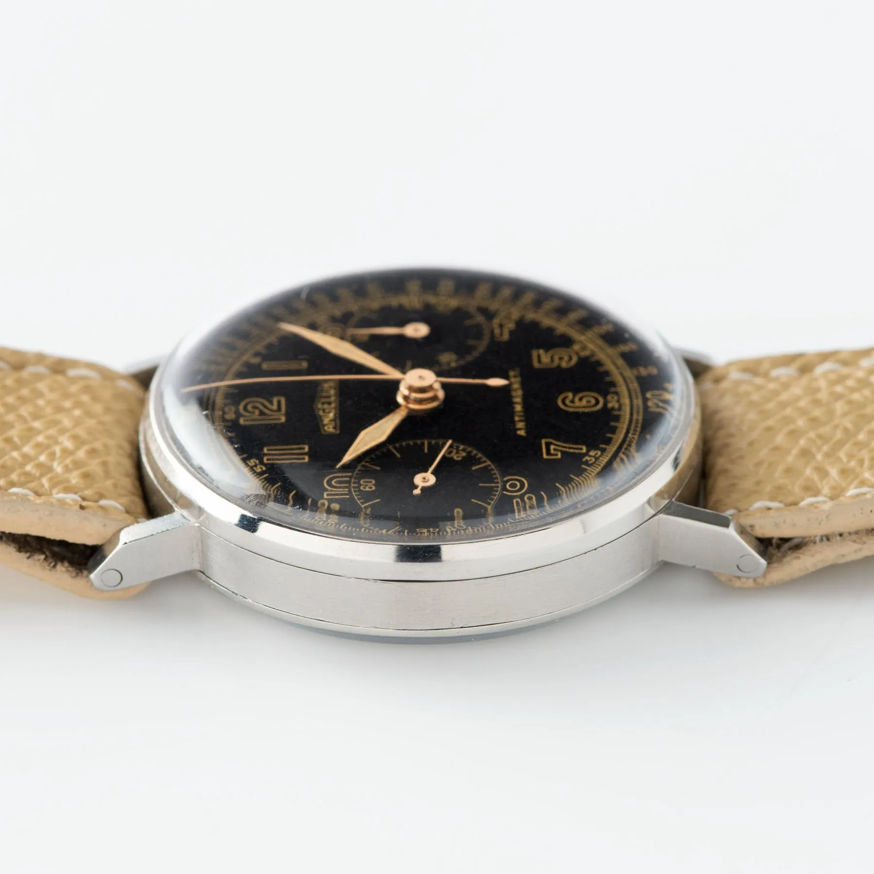 Angelus Steel Chronograph Square Pusher Watch