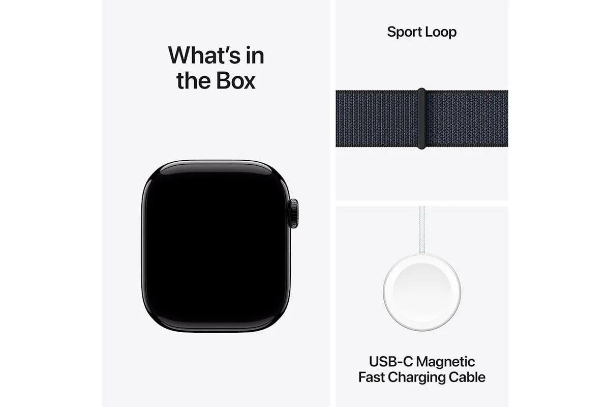 Apple Watch Series 10 GPS   Cellular | 42mm | Jet Black Aluminium Case with Ink Sport Loop