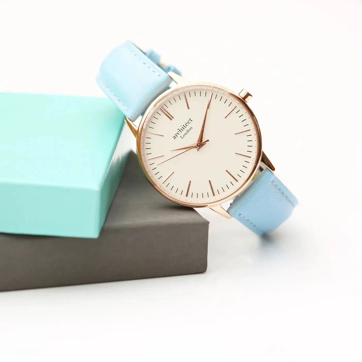 Architēct Blanc - Personalised Ladies' Watch - Light Blue