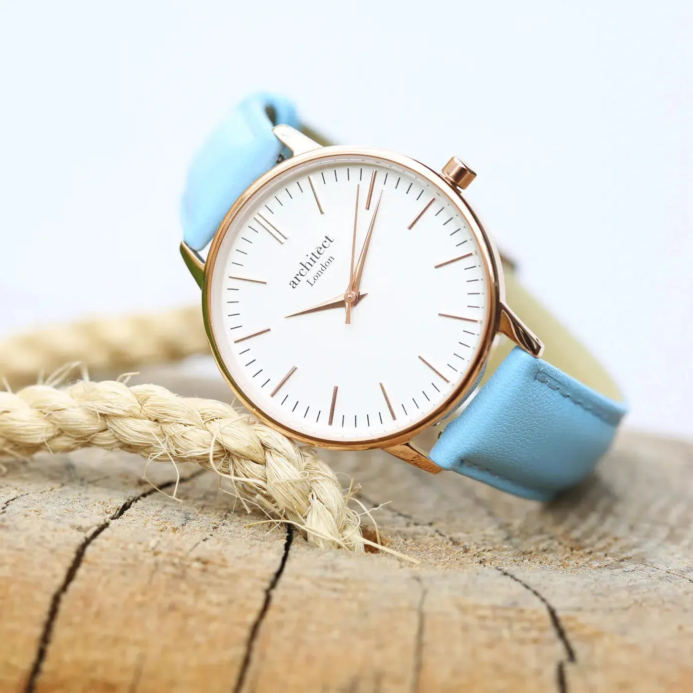 Architēct Blanc - Personalised Ladies' Watch - Light Blue