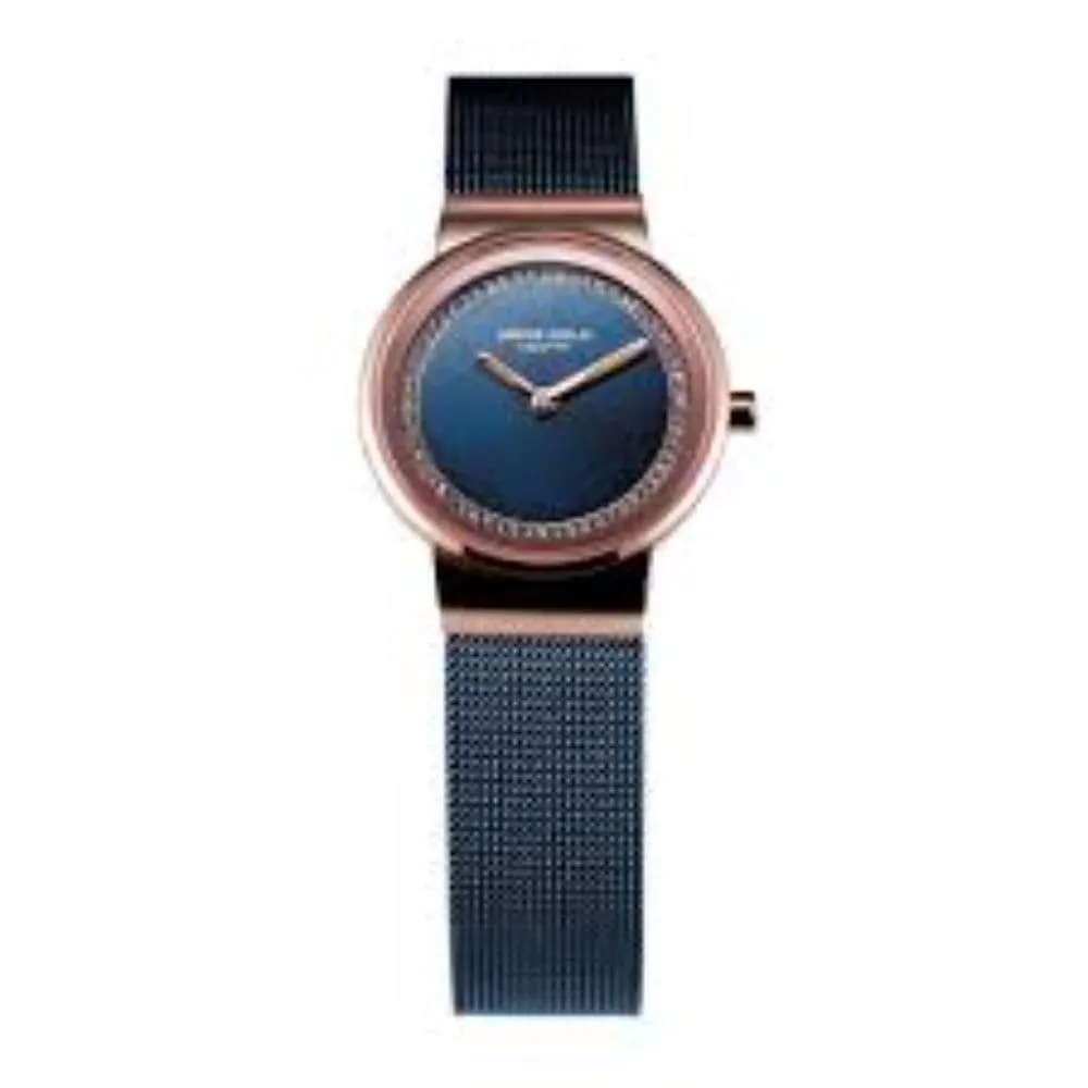 ARIES GOLD ENCHANT SONJA ROSE GOLD STAINLESS STEEL L 5003 2TR-BU MESH STRAP WOMEN'S WATCH