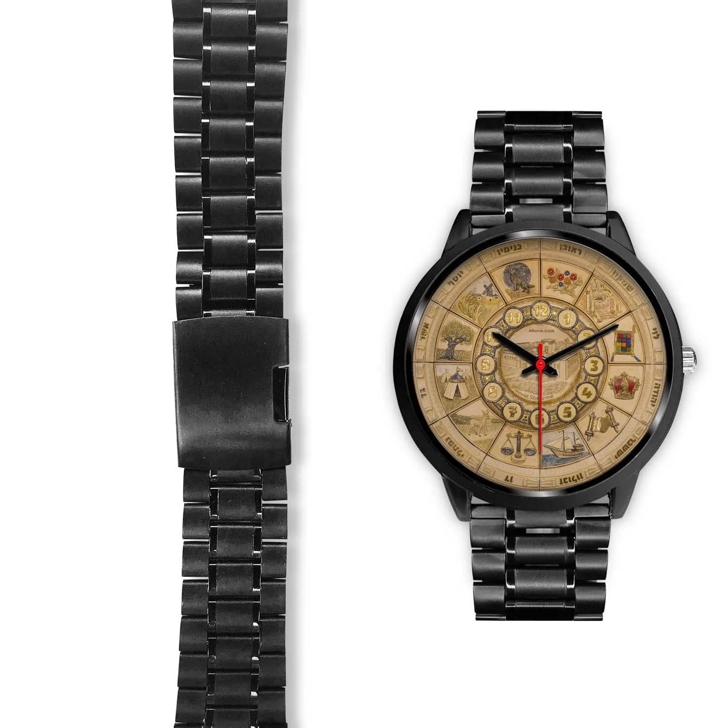 Artistic 12 Tribes Jerusalem Temple Wristwatch