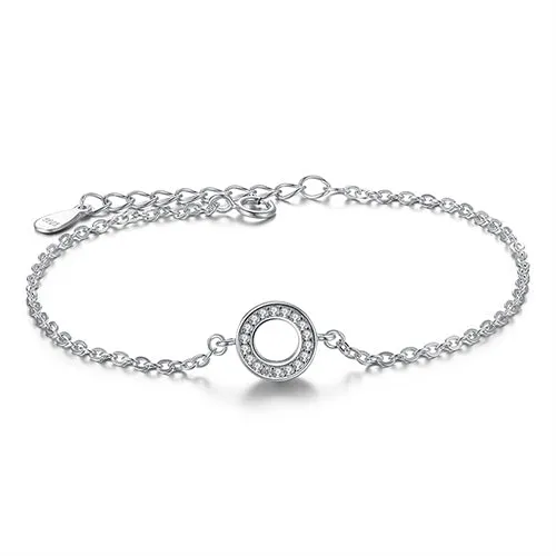 Authentic New Brand Women Infinity Bracelet 925 Sterling Silver CZ Crystal Charm Bracelet For Women Wedding Jewelry Gift YS1001