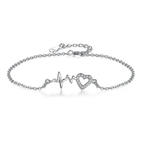 Authentic New Brand Women Infinity Bracelet 925 Sterling Silver CZ Crystal Charm Bracelet For Women Wedding Jewelry Gift YS1001