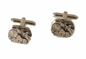 AUTHENTIC VINTAGE RECTANGLE WATCH MOVEMENT CUFFLINKS