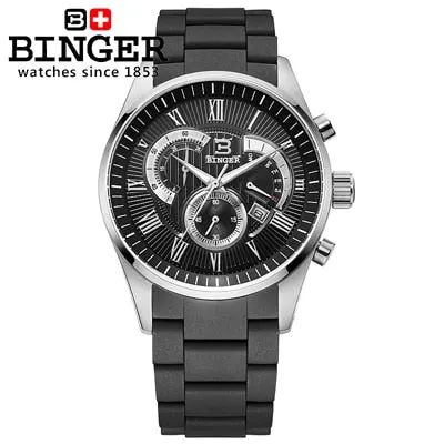 Binger Swiss Silicon Quartz Watch Men B 1123