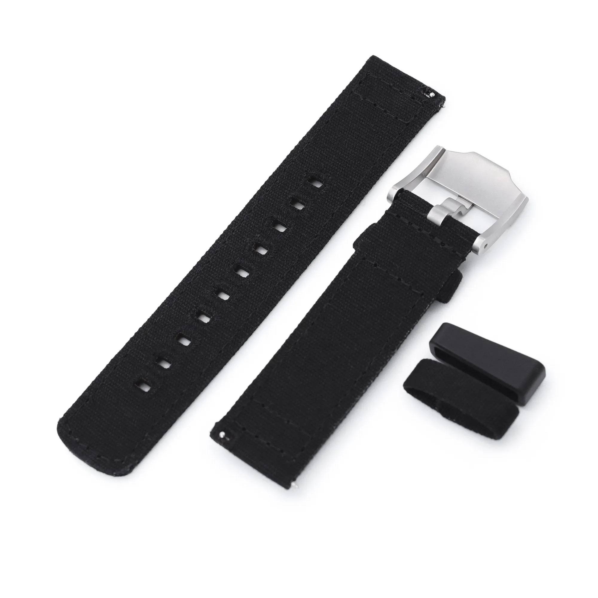 Black Quick Release Canvas watch strap