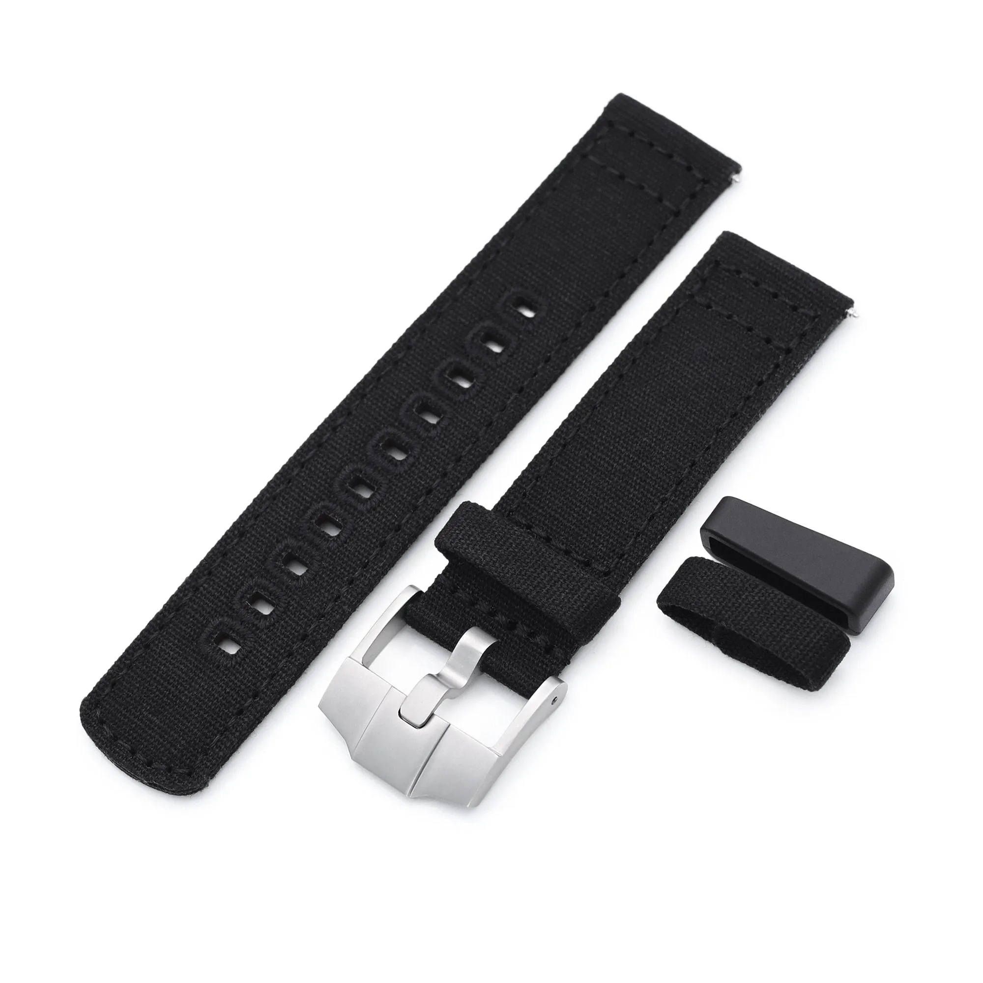 Black Quick Release Canvas watch strap