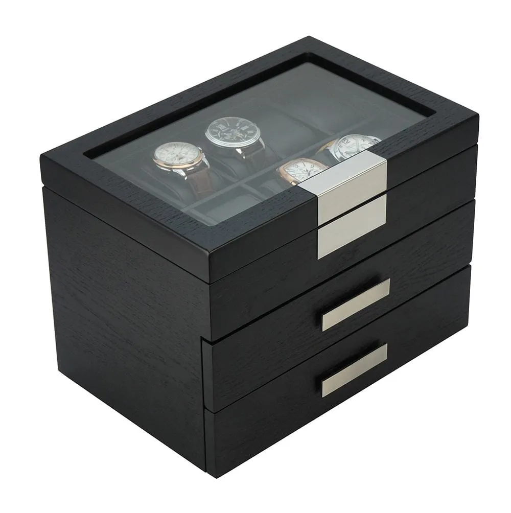 Black Wooden Watch Box for 30 watches