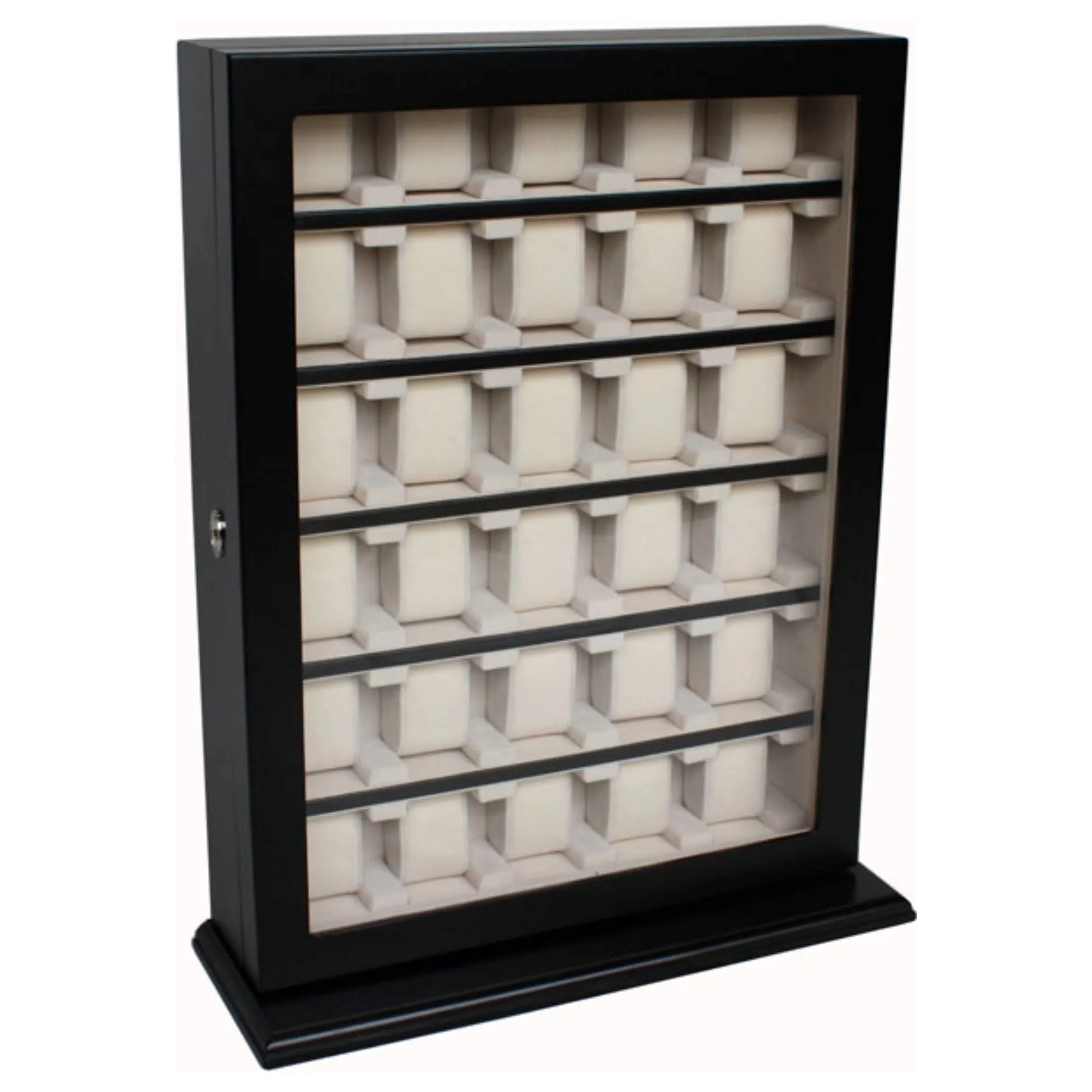 Black Wooden Watch Cabinet for 30 watches