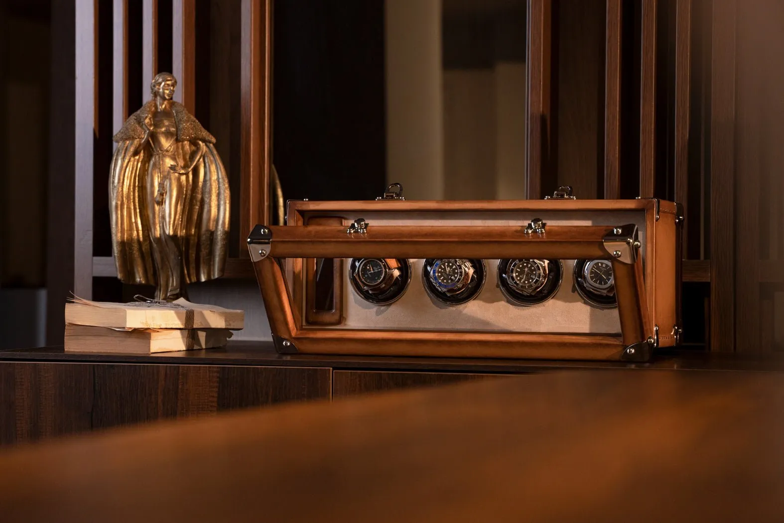 Bosphorus Watch Winder - Patina Honey Brown