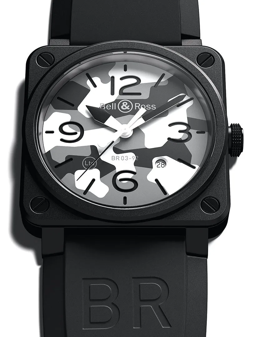 BR Watch BR 3 92 White Camo Limited Edition