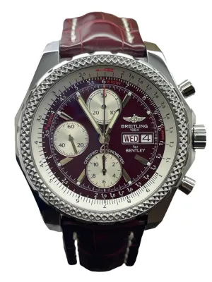 Breitling Bentley GT Chronograph A13362 Burgundy Dial Automatic Men's Watch