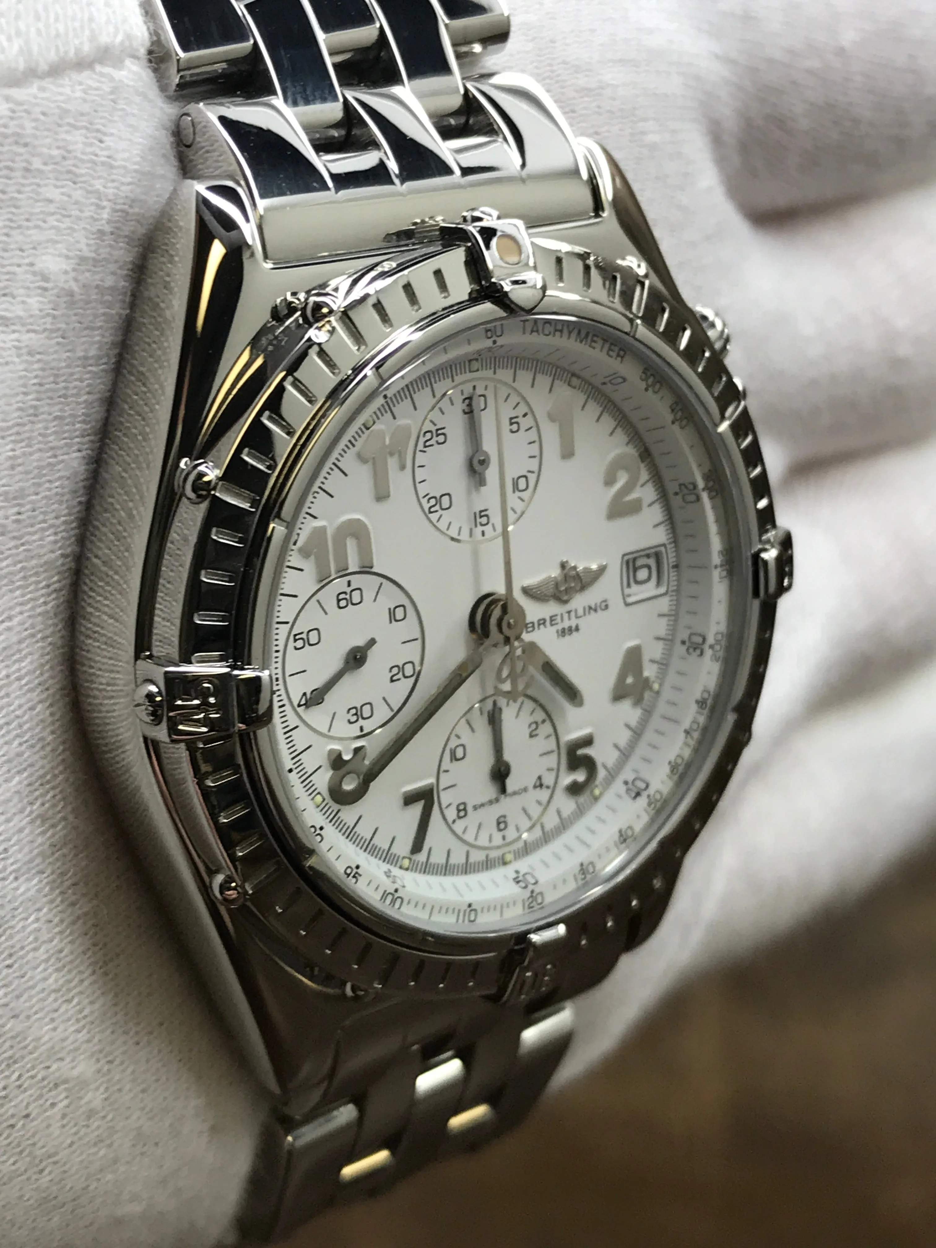 Breitling Chronomat A13050.1 White Dial Automatic  Men's Watch