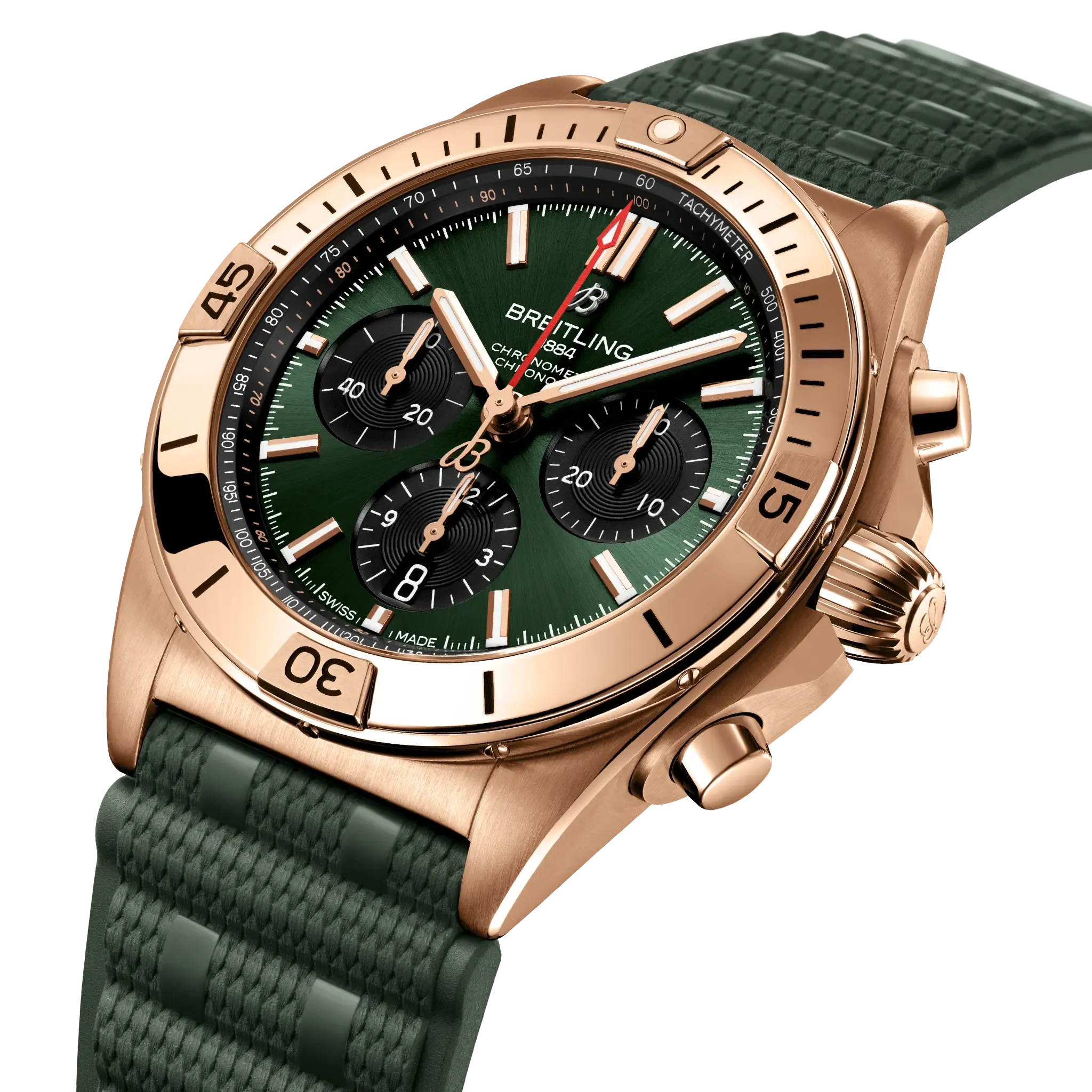 Breitling Chronomat B01 42 Watch with Dark Green Dial