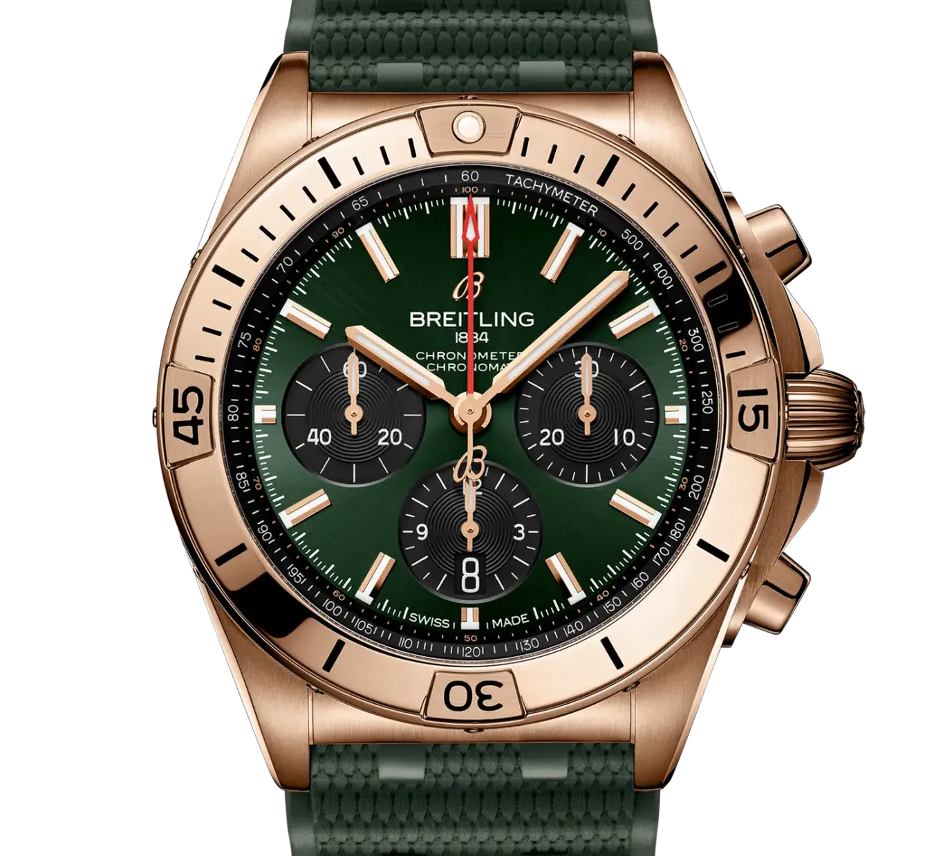 Breitling Chronomat B01 42 Watch with Dark Green Dial