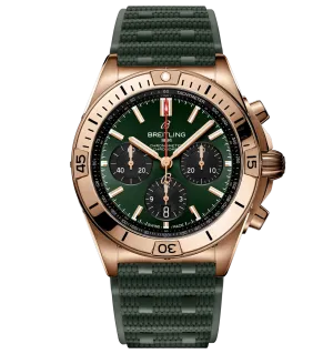 Breitling Chronomat B01 42 Watch with Dark Green Dial