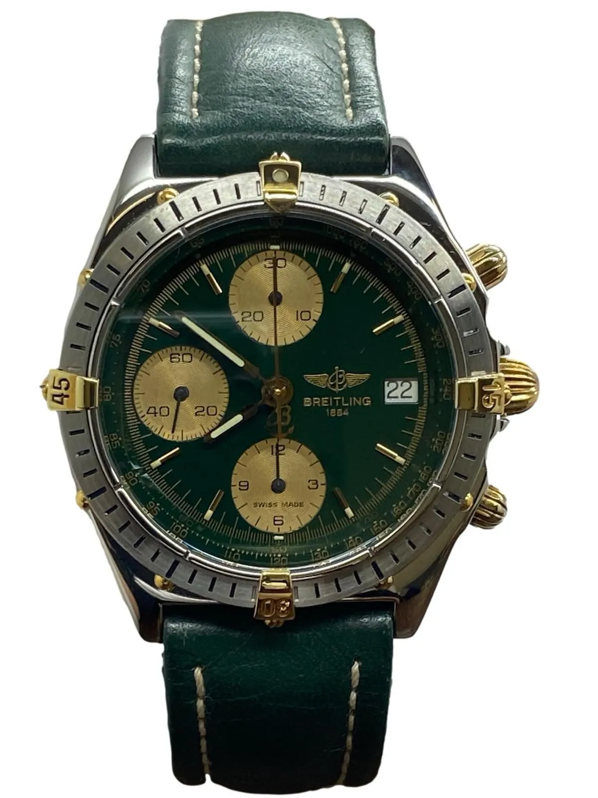 Breitling Chronomat B13048 Green Dial Automatic  Men's Watch