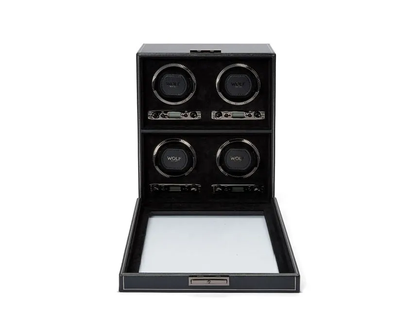 British Racing 4 Piece Watch Winder (Black)