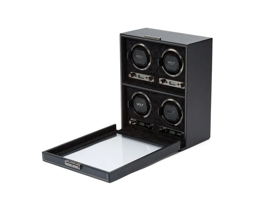 British Racing 4 Piece Watch Winder (Black)