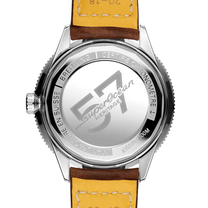 BRT Watch Superocean Heritage 57 Brown Leather Folding Clasp