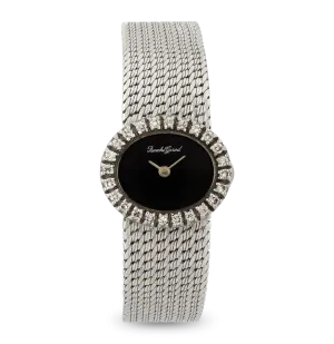 Bueche Girod 18K White Gold and Diamond Watch