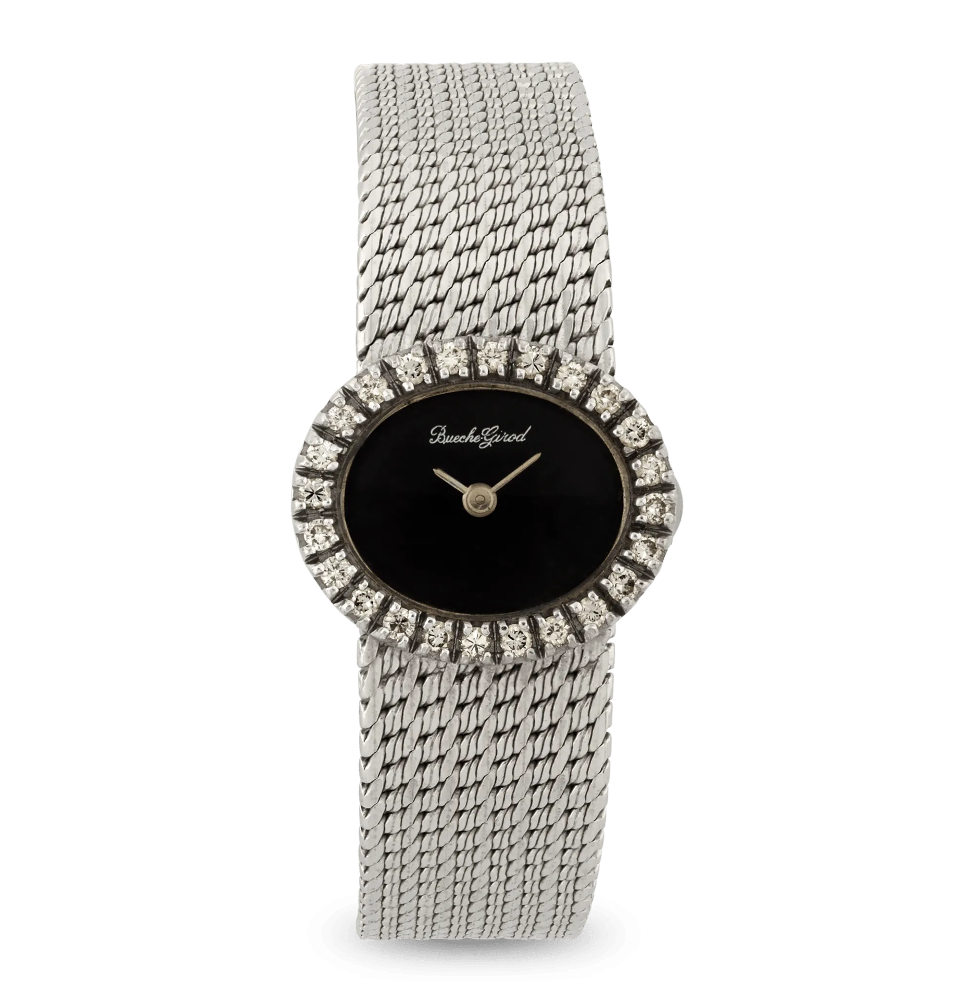 Bueche Girod 18K White Gold and Diamond Watch