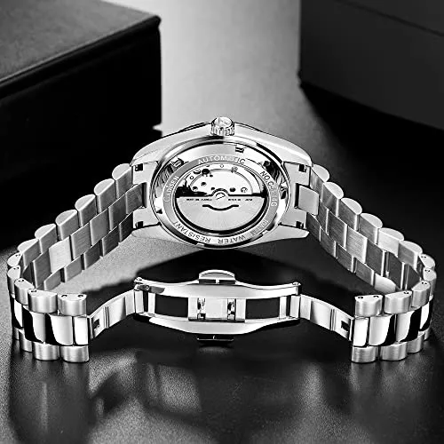 CADISEN Design Men Watches Mechanical Automatic 100M Waterproof Brand Luxury Stainless Steel Watch H0mage, 8214GRAY