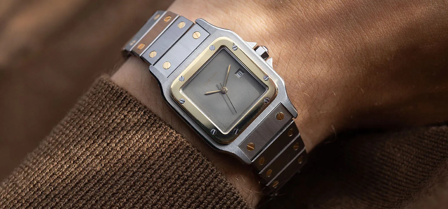 Cartier Santos 2961 Steel and Gold with Slate Grey Dial