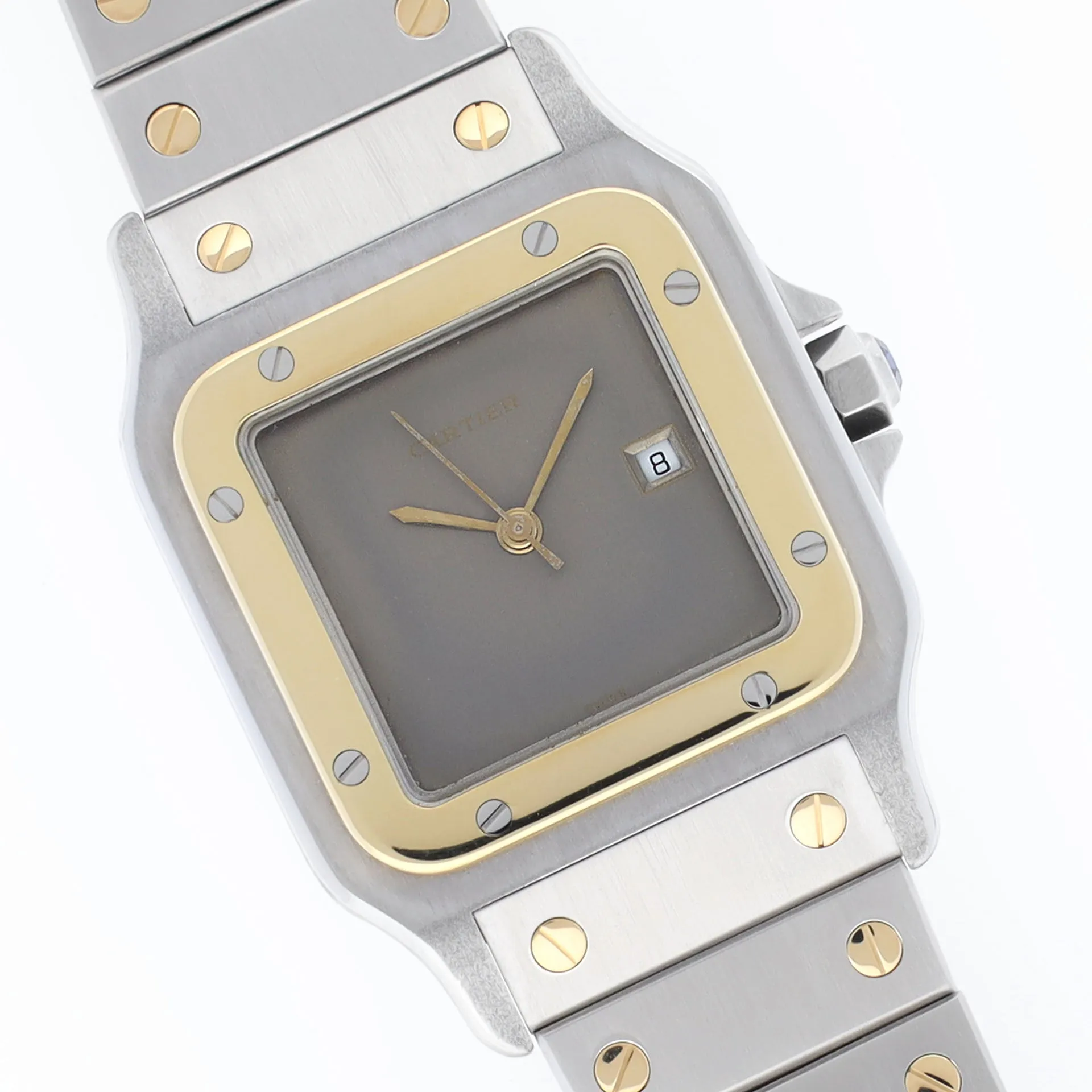 Cartier Santos 2961 Steel and Gold with Slate Grey Dial