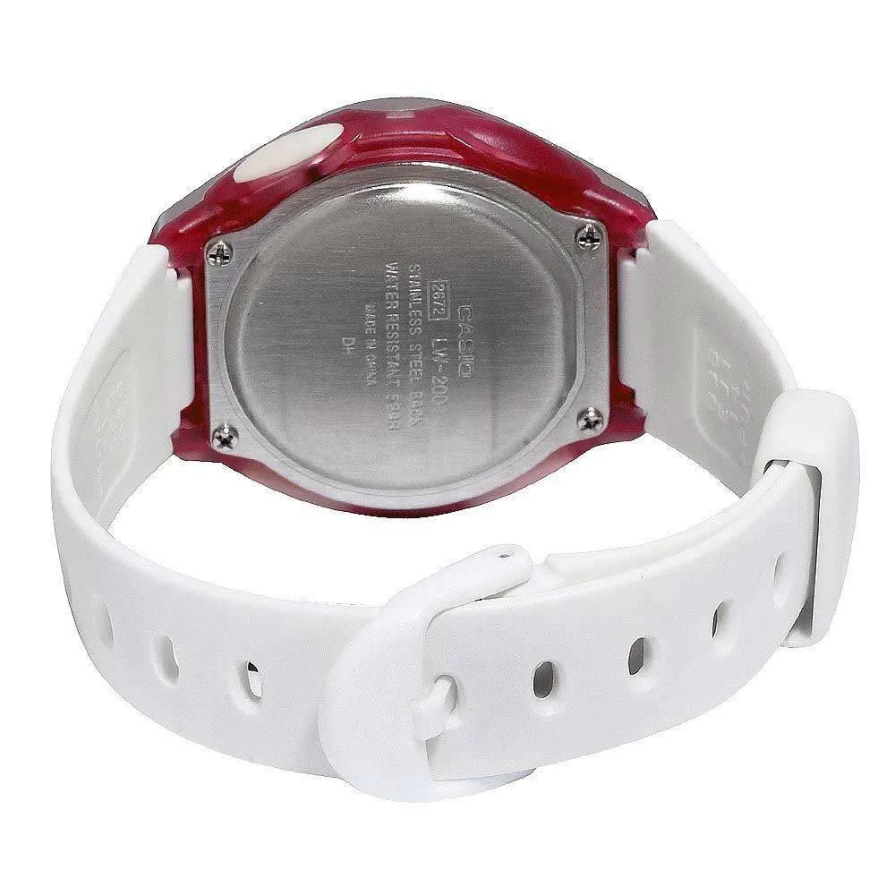 Casio LW-200-7A W White/Pink Resin Watch for Women