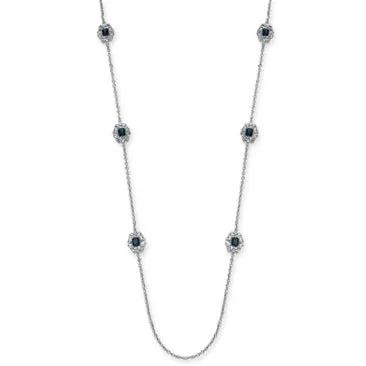 Charter Club Silver-Tone Cubic Zirconia Statement Necklace