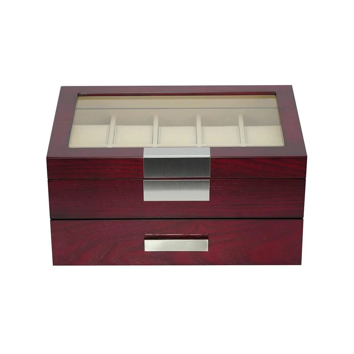 Cherry Wooden Watch Box for 20 Watches