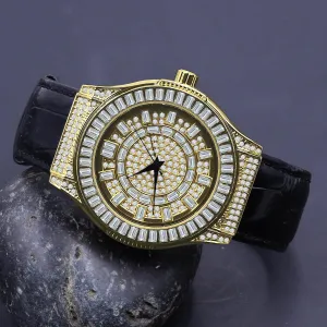 Conspicuous Bling Leather Watch | 5110362