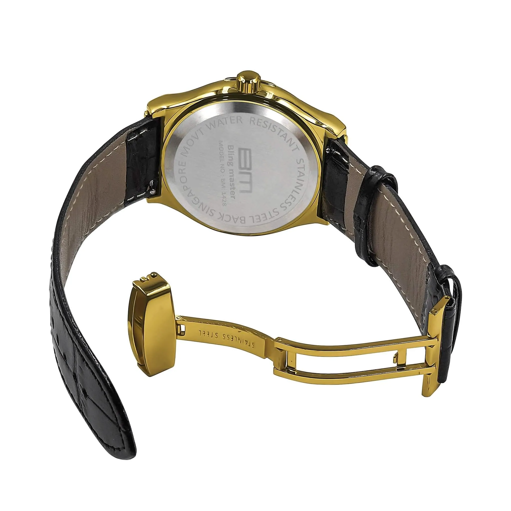 Conspicuous Bling Leather Watch | 5110362