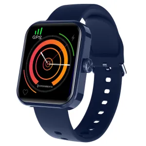 CrossBeats Ignite Atlas Smartwatch, Segment First in-Built GPS and Bluetooth Calling, 1.69” HD RealHue™ 3D Display, Smart AI Health Spo2 HR BP, 200  Watch Faces, 30 Days Battery, Multi-Sports (Blue)