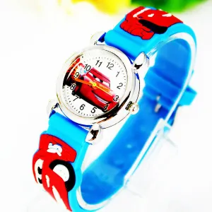 Cute Cartoon Car 3D Child Watches Cartoon Children Watch Quartz Wrist Watch Christmas Gift