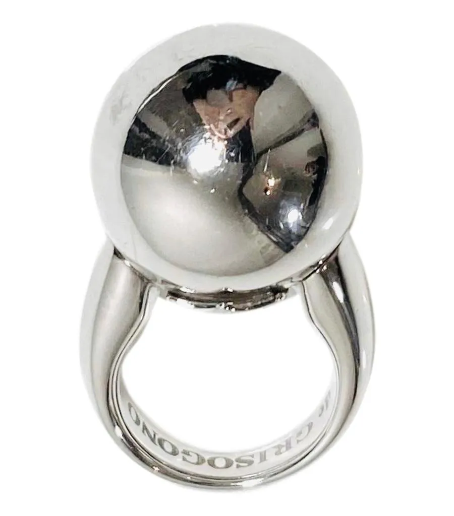 De Grisogono 18k White Gold Boule Ring